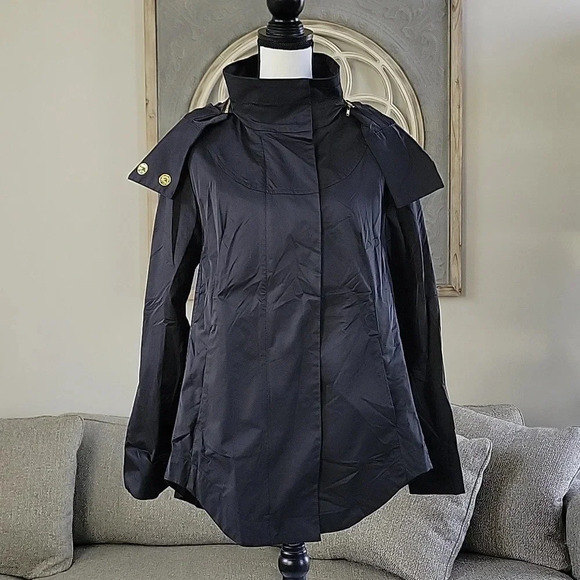 Ciao Milano 1969 Savina Water Resistant Zip Up Hooded  Size Large Rain Jacket - Picture 5 of 17
